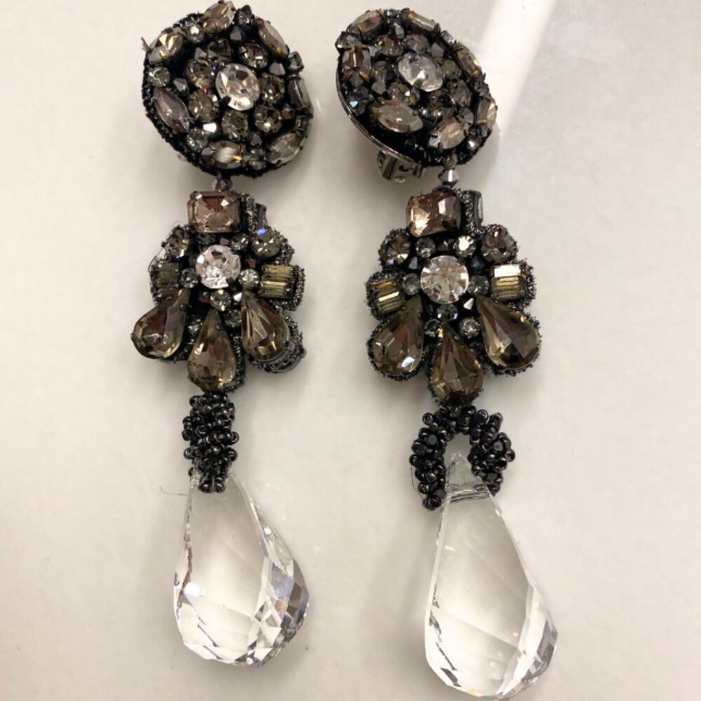 Saachi Crystal Drop Statement Earring - image 1